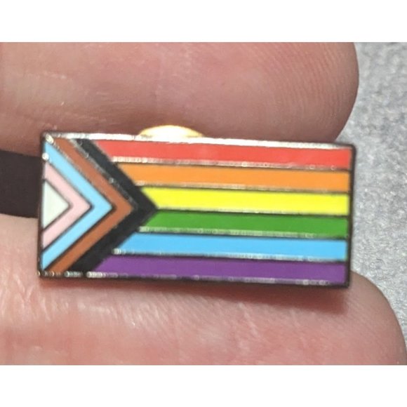 Pin Brick Progressive Pride Flag Lapel Pin - Picture 1 of 2